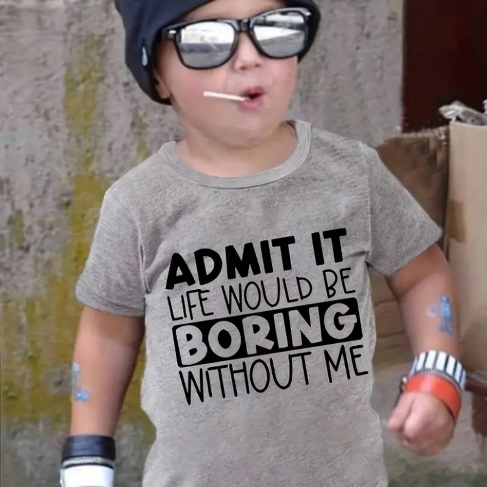 Soft and Comfortable Grey Toddler T-Shirt.